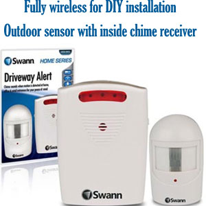 200ft / 60m transmission range between chime receiver and sensor unit